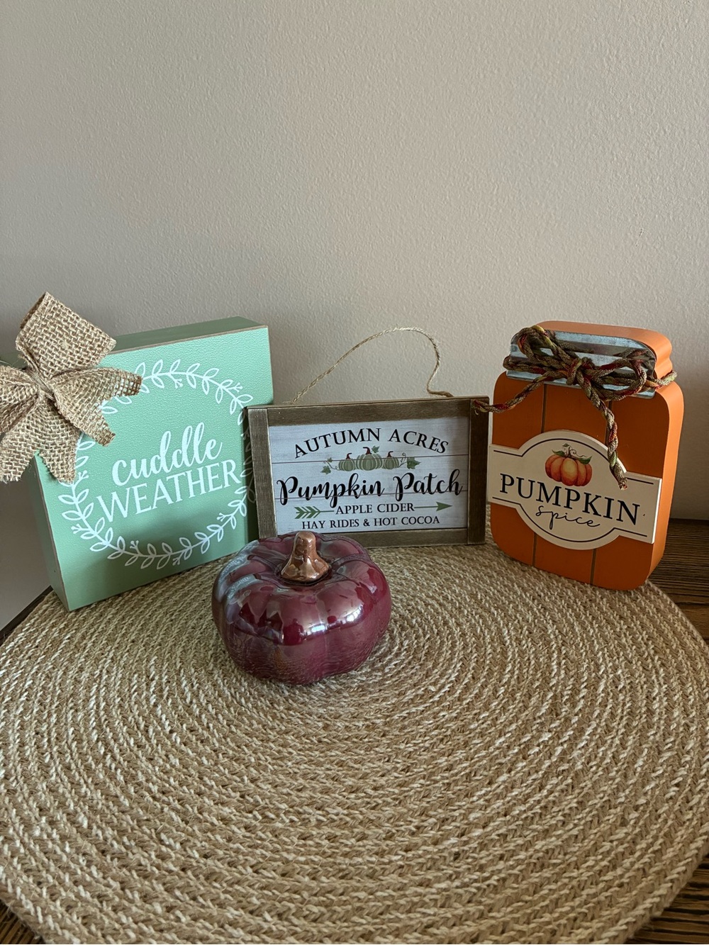 Hobby Lobby Fall Accent Set of 4 pieces